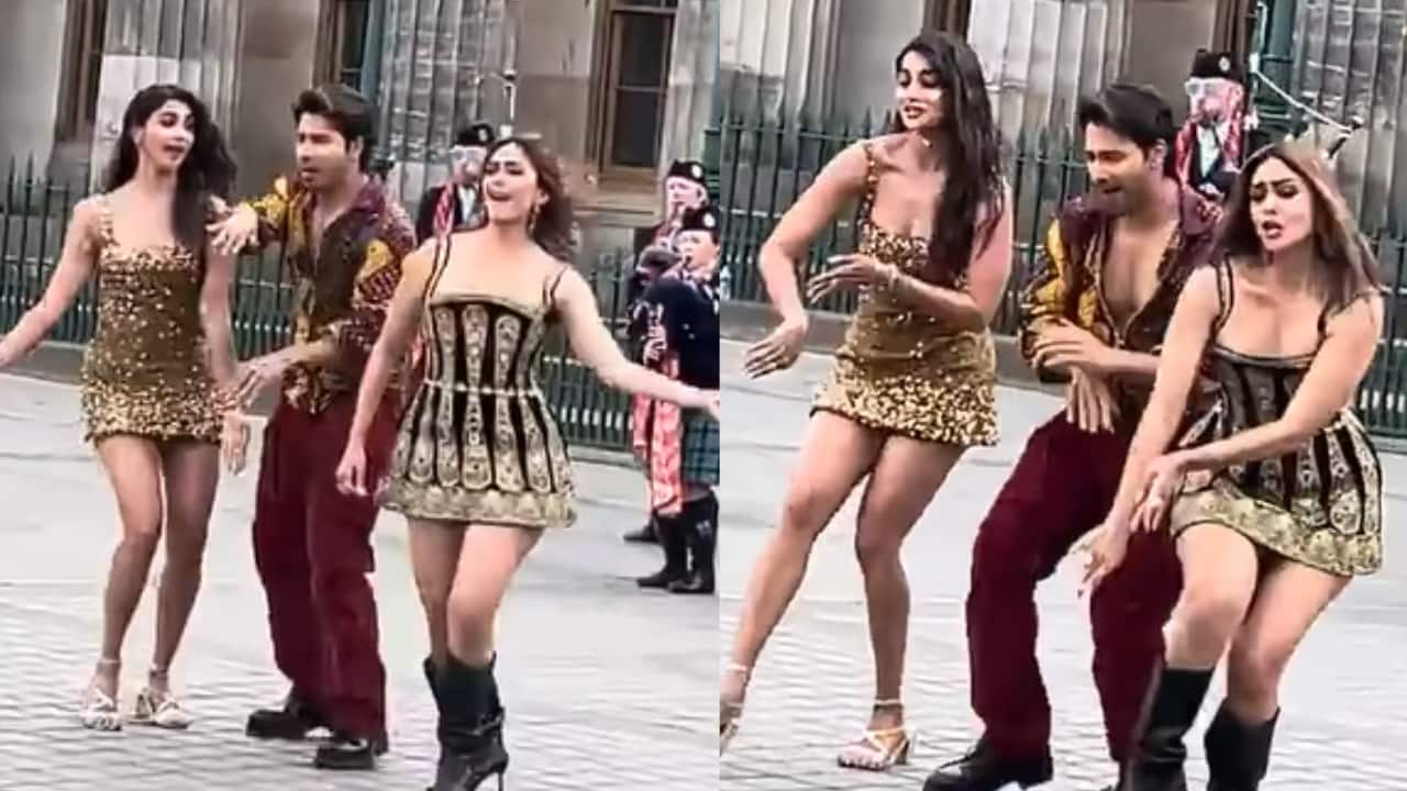 Varun Dhawan, Mrunal Thakur, and Pooja Hegde recreate the Chunari Chunari song for Hai Jawani Toh Ishq Hona Hai, watch video