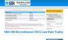 SBI CBO Recruitment 2025: Last date Today to apply for 2964 vacancies at sbi.co.in, direct link here