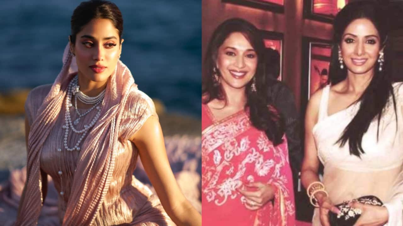 Janhvi Kapoor reacts to a video questioning Madhuri Dixit's Filmfare win over Sridevi