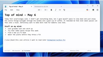 Microsoft Notes app