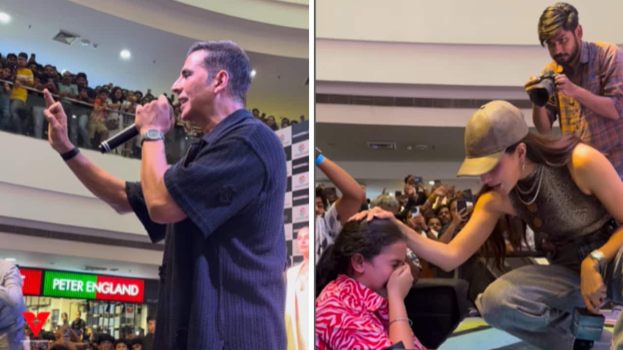 Housefull 5 actor Akshay Kumar requests fans at Pune mall to not cause commotion, says 'dhakka dhukki mat kariye, auratein, bacche hai'