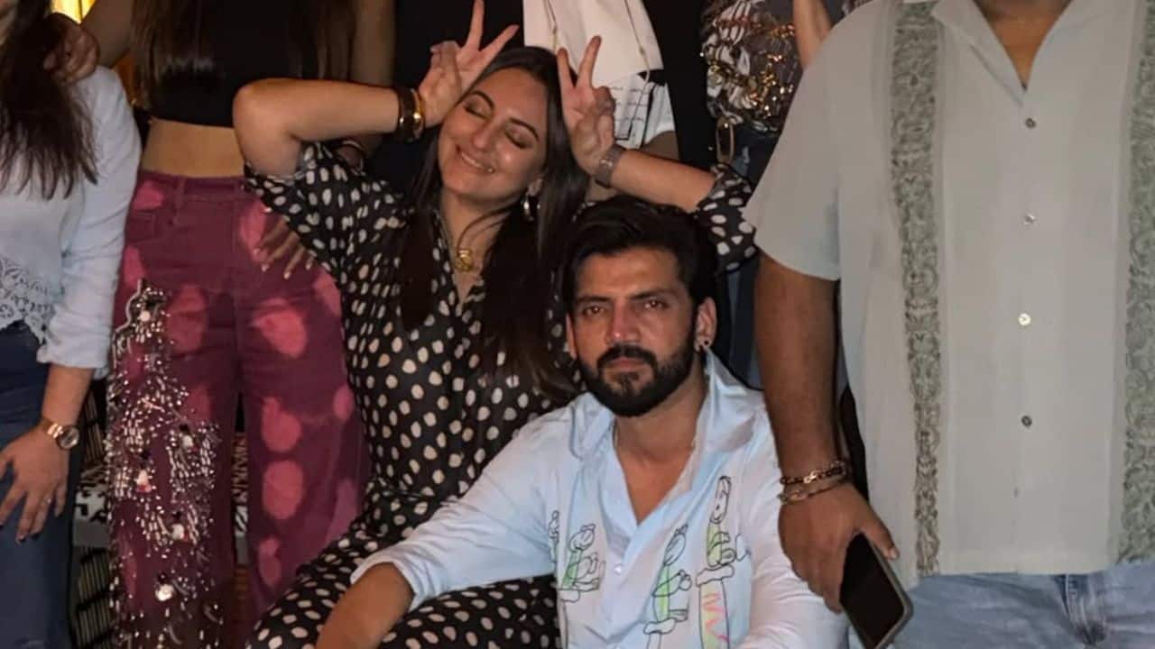 Sonakshi Sinha rings in her 38th birthday with husband Zaheer Iqbal and close friends but with a twist: Watch video