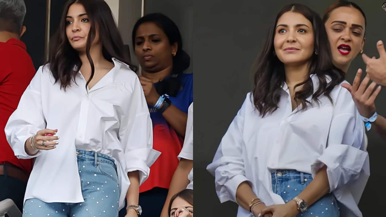 Anushka Sharma cheers for husband Virat Kohli at RCB vs PBKS IPL 2025 finals, wears cotton shirt worth Rs 48,418 and jeans Rs 35,766
