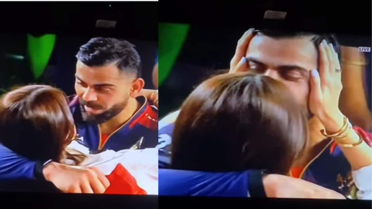 Virat Kohli kisses wife Anushka Sharma's forehead as RCB lifts the trophy of IPL 2025, watch video