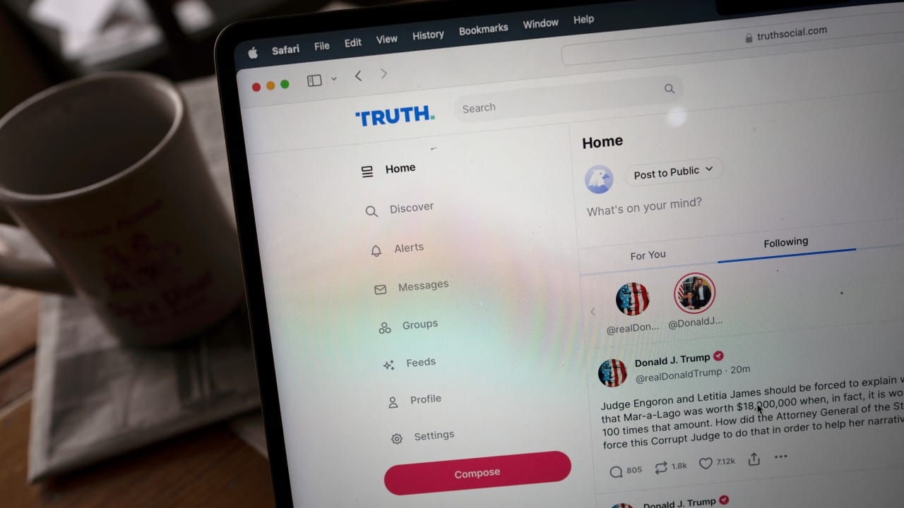 Trump goes all in on Truth Social as posting hits record pace