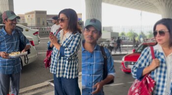 Farah Khan and her cook Dilip with paps