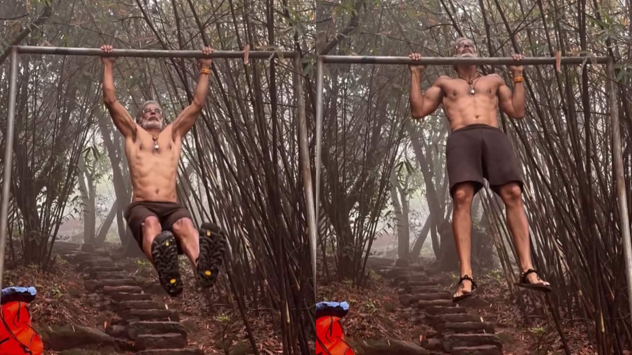 Milind Soman steals time for a pullup in the park at 59 — What’s stopping you?