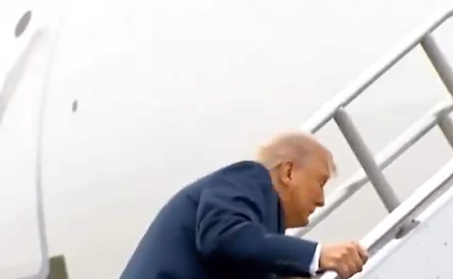 Trump stumbles on Air Force One steps; internet mocks with 'Joe Biden vibes' comparisons