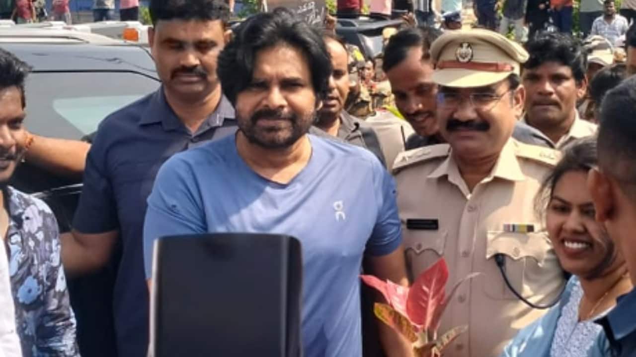 Pawan Kalyan surprises fans with stylish new look in Vijayawada