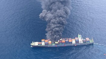 The Indian Navy and Coast Guard have launched a large-scale rescue operation to save the 22-strong crew.