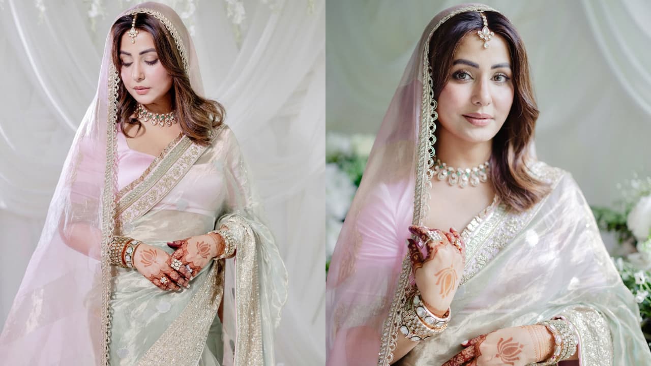 Hina Khan on embracing minimalist bridal look: No heavy lehengas, makeup, jewellery, only love mattered