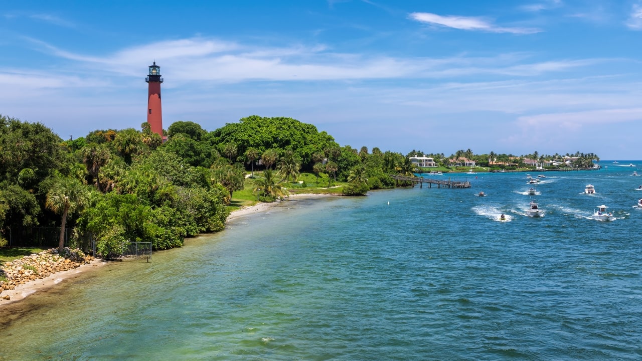 9. Jupiter, Florida Jupiter is famous for its large population of lemon sharks. Shark dives and eco-tours in this area allow visitors to observe these relatively docile sharks and learn about their vital role in marine ecosystems. (Image: Canva) 9. Jupiter, Florida Jupiter is famous for its large population of lemon sharks. Shark dives and eco-tours in this area allow visitors to observe these relatively docile sharks and learn about their vital role in marine ecosystems. (Image: Canva)