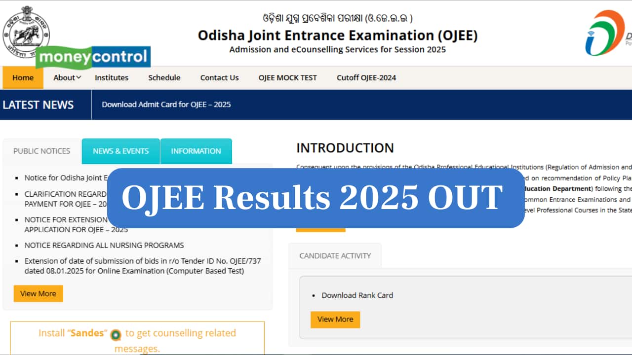 OJEE Results, Rank Card 2025 Released @ ojee.nic.in; Direct link here OJEE Results, Rank Card 2025 Released @ ojee.nic.in; Direct link here