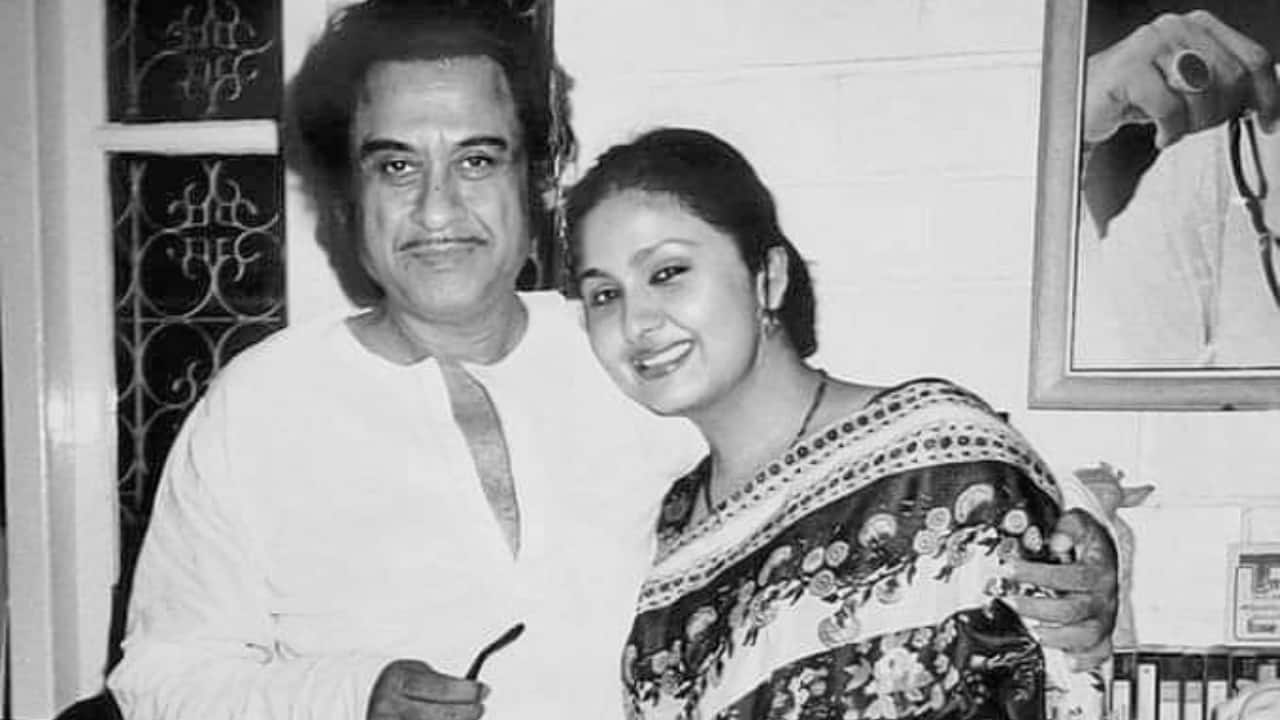 Kishore Kumar with wife Leena Chandavarkar
