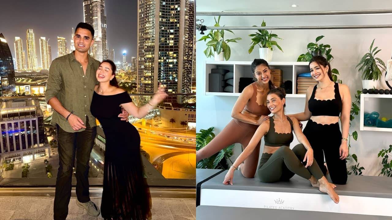 Sara Tendulkar’s all-black looks on Dubai holiday: From workout wear to party dresses