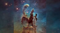 <strong>Eagle Nebula:</strong> Discovered in 1745, the Eagle Nebula spans around 70 light-years. Its most iconic feature, the Pillars of Creation, forms just a small part of this vast celestial structure. (Image: NASA)