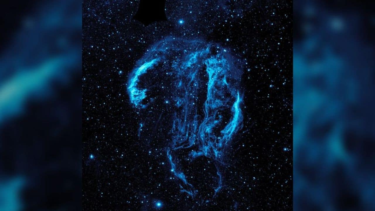 Cygnus Loop Nebula: The Cygnus Loop Nebula, around 1,500 light-years from Earth, is the aftermath of a supernova — a stellar explosion that occurred between 5,000 and 8,000 years ago. (Image: NASA)