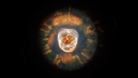 <strong>Lion Nebula:</strong> The Lion Nebula, also called the Clown Face Nebula, looks like a glowing face surrounded by a fiery orange mane. NASA says its outer ring features comet-shaped material trailing from a dying star. (Image: NASA)
