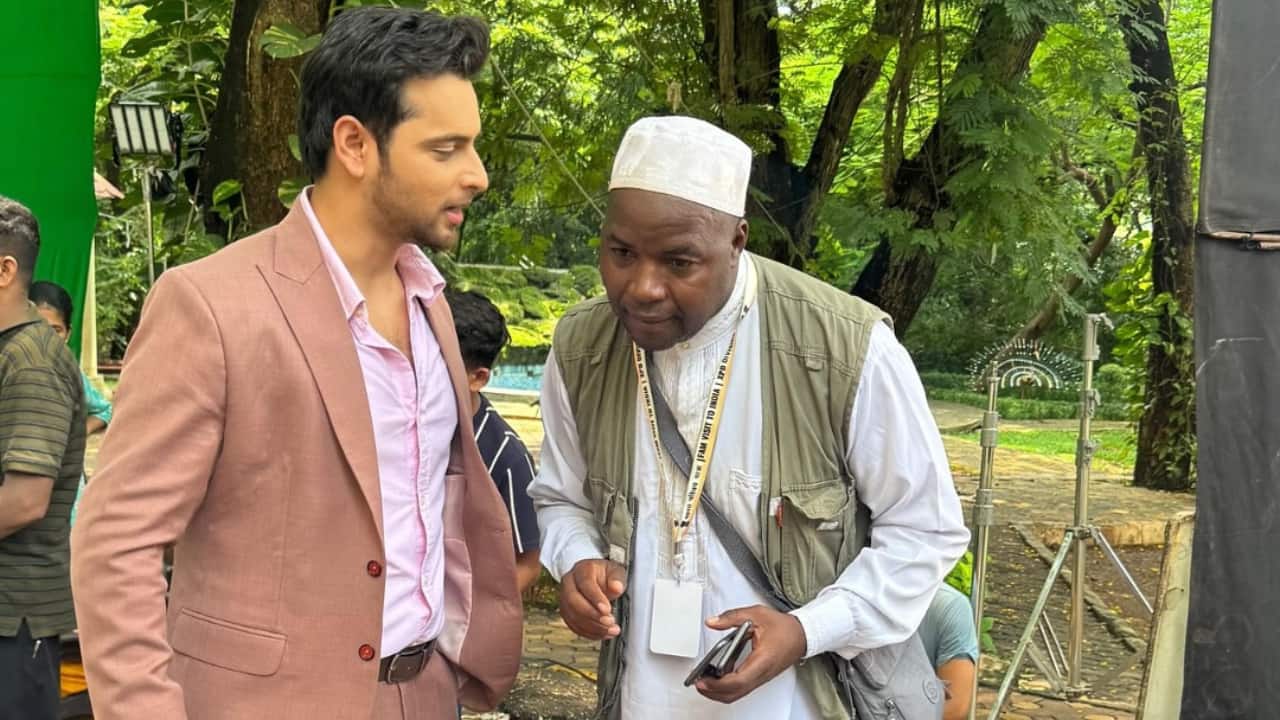 Anupama's Shivam Khajuria meets Zambia's Minister of Broadcast Hon. Cornelius Mweetwa at show's set