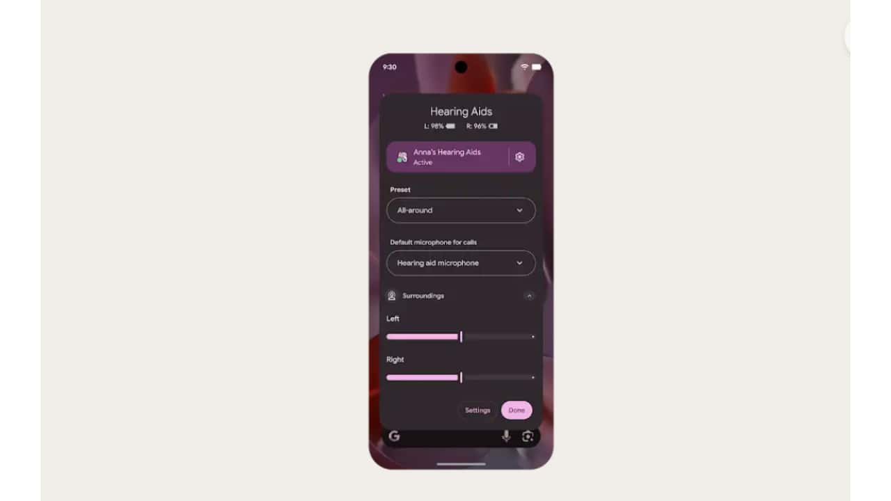 Updated Quick Settings panel Updated Quick Settings panel