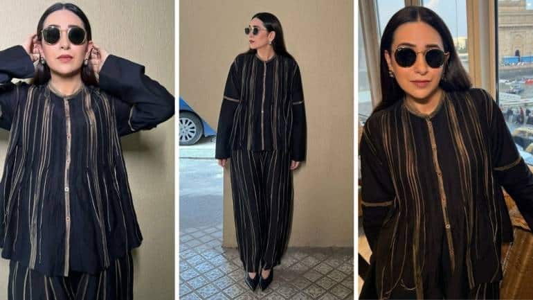 Karisma Kapoor in black dress in mumbai (Images: @therealkarismakapoor/Instagram)