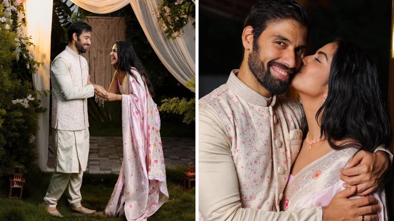 Avika Gor glows in red as she steps out with fiancé Milind Chandwani