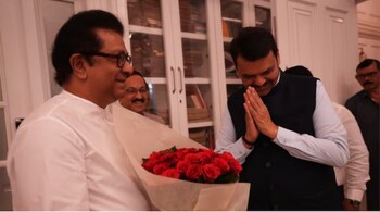 MNS chief Raj Thackeray met Maharashtra CM Devendra Fadnavis at a hotel in Mumbai on Thursday.