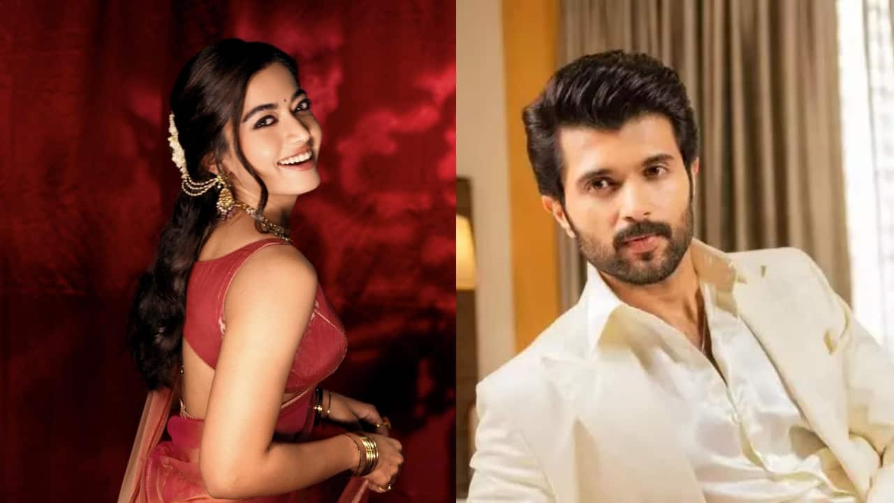 Rashmika Mandanna blushes brightly when asked about rumoured boyfriend Vijay Deverakonda at Kuberaa trailer launch, says, "everything, I'll take it all"