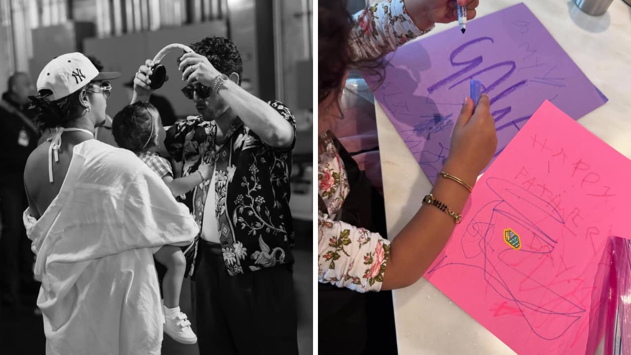 Priyanka Chopra's daughter Malti makes a card for dad Nick Jonas on Father's Day, calls him 'gaga' 