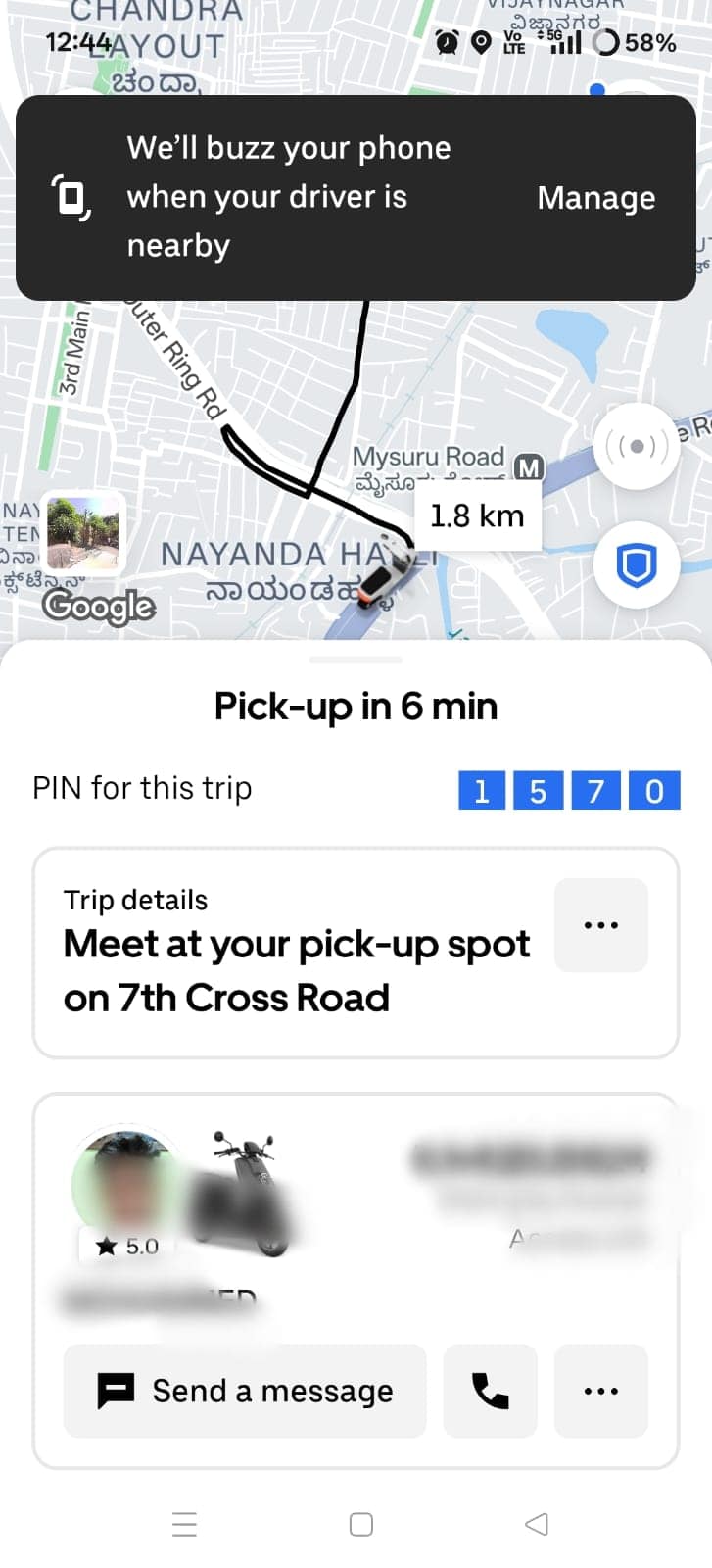 Uber Moto Parcel 