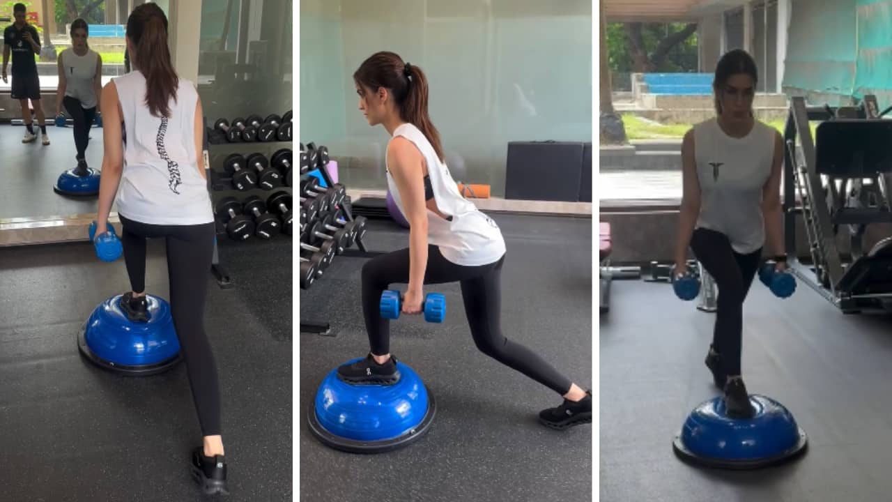 Kriti Sanon’s dumbbell lunges are the perfect motivation to kickstart your Monday