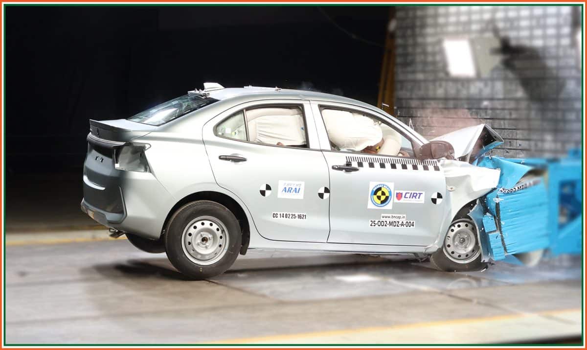 Maruti Suzuki Dzire (Image - Bharat NCAP)