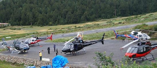 Char Dham heli services resume suspended due to bad weather.