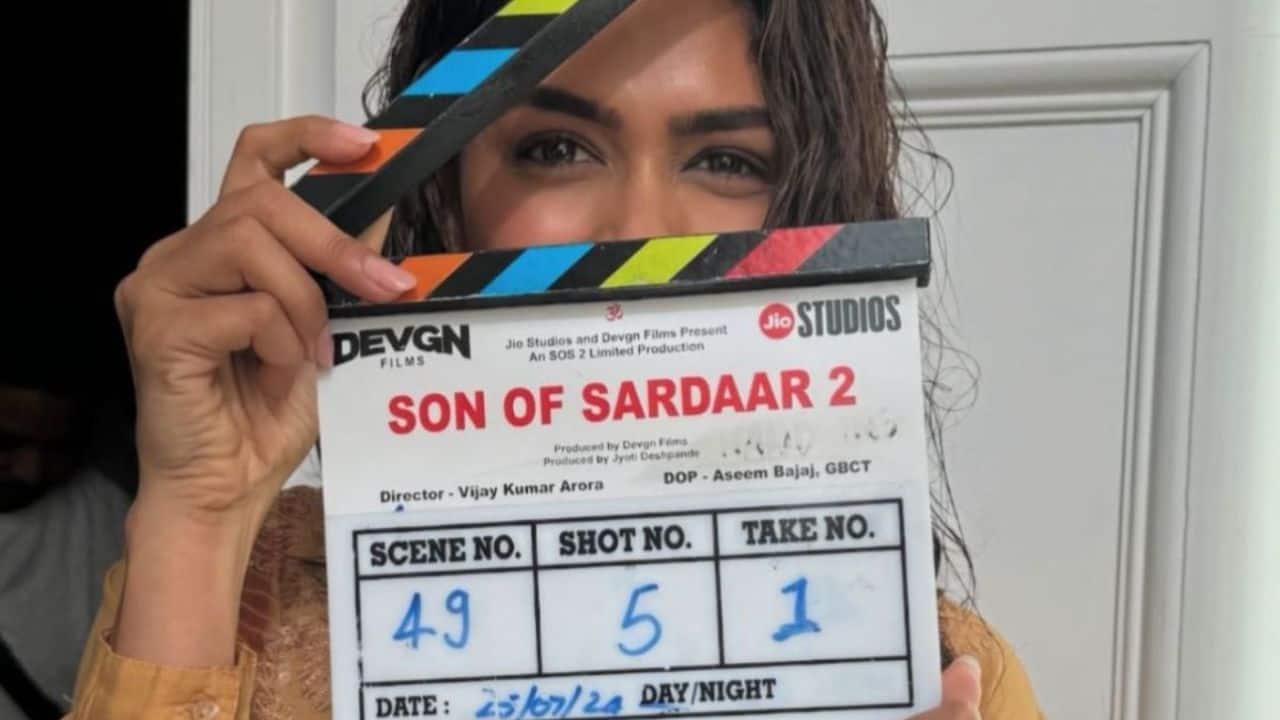 Mrunal Thakur joins Ajay Devgn in Son of Sardaar 2, actor shares BTS pic from set