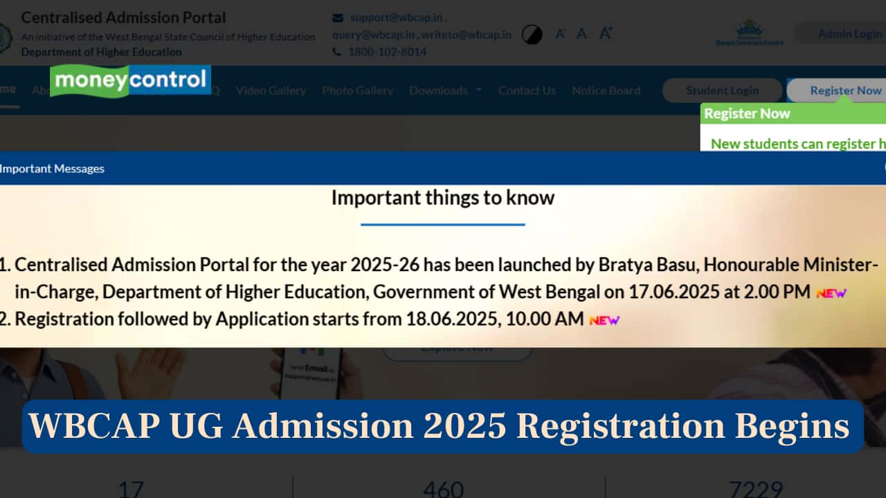 WBCAP UG Admission 2025: Registration begins at wbcap.in; check steps to apply here WBCAP UG Admission 2025: Registration begins at wbcap.in; check steps to apply here