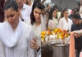 Mannara Chopra breaks down in tears while carrying father's bier at funeral, watch video