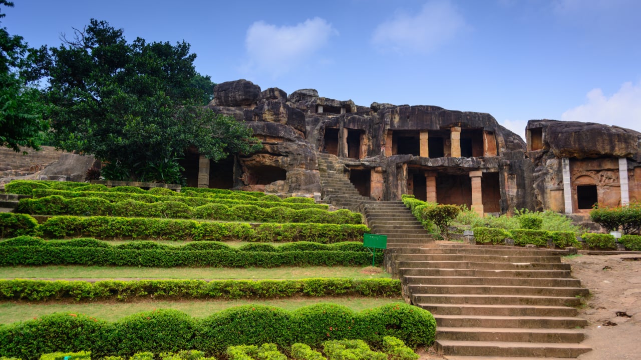 Udayagiri Caves, Madhya Pradesh: This cave complex has 20 ancient Hindu and Jain temples, with a famous sculpture of Varaha, Lord Vishnu's boar form. (image: canva) Udayagiri Caves, Madhya Pradesh: This cave complex has 20 ancient Hindu and Jain temples, with a famous sculpture of Varaha, Lord Vishnu's boar form. (image: canva)