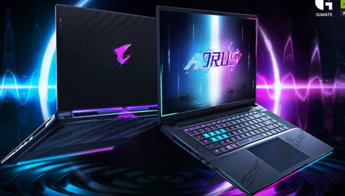New graphics solutions include the AORUS GeForce RTX 5090 INFINITY with WINDFORCE HYPERBURST cooling, alongside the AORUS RTX 5060 Ti AI BOX, a portable eGPU with 16GB VRAM for AI and creative workloads.