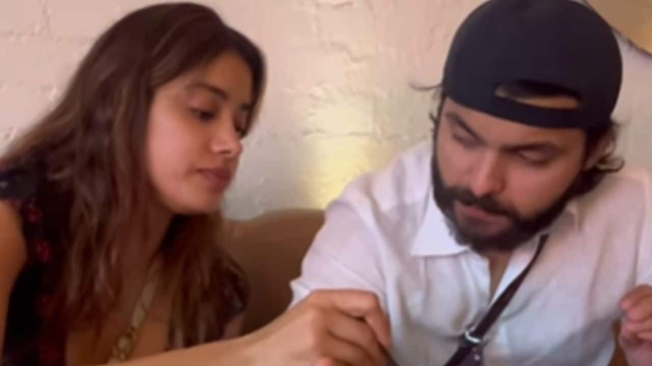 Janhvi Kapoor sneaks a bite from beau Shikhar Pahariya’s plate during London getaway as he looks at her adorably: Watch