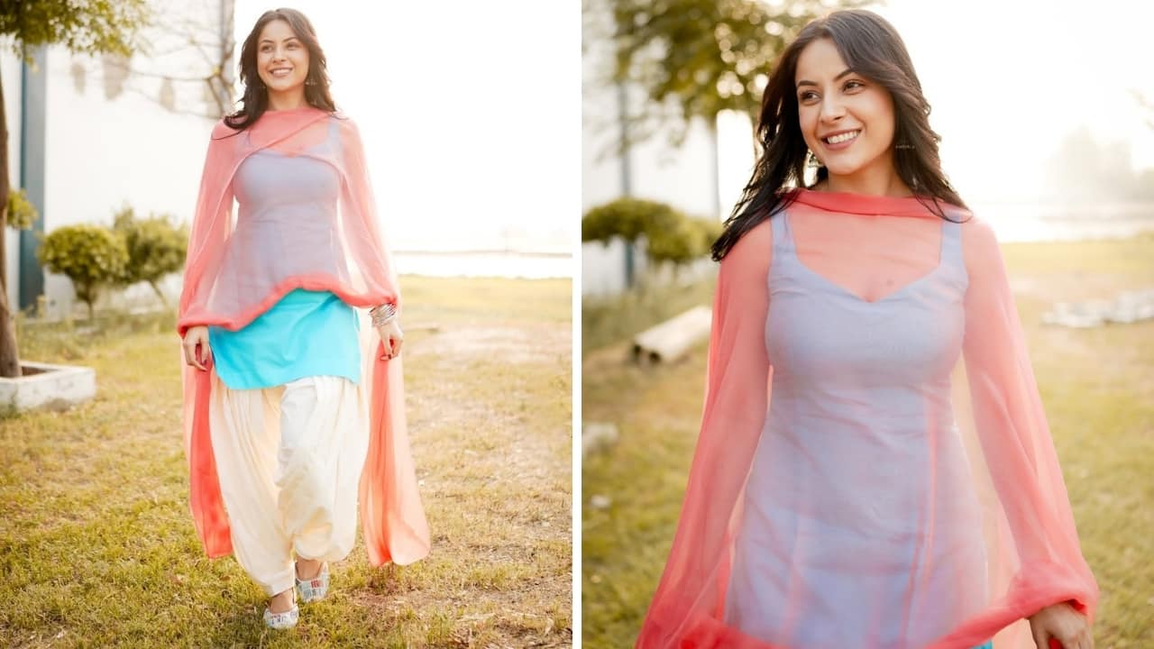 Shehnaaz Gill’s simple salwar suit is ideal for a day out in the sun