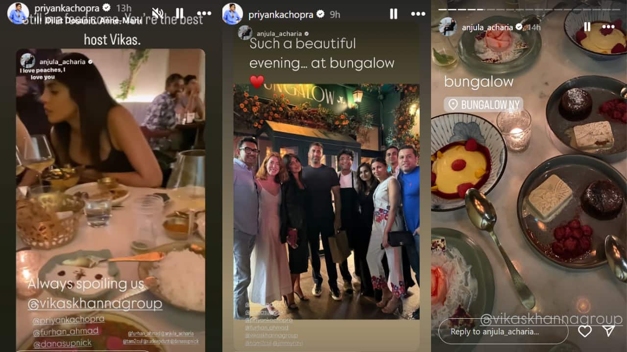 Priyanka at Vikas Khanna retro