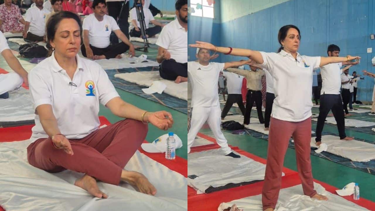 Hema Malini marks International Yoga Day with a mass yoga session in Mathura: 'Very important to keep the body fit'