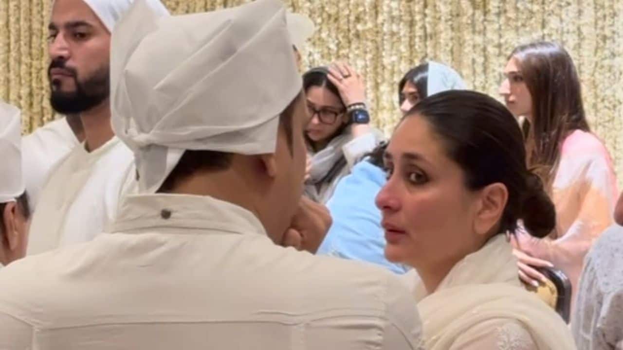 Kareena Kapoor in tears at sister Karisma Kapoor's ex-husband Sunjay  Kapur's prayer meet: Watch