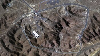 Satellite picture provided by Maxar Technologies and taken on June 19, 2025, shows Iran's Fordow Fuel Enrichment Plant (FFEP) (Image: AFP)