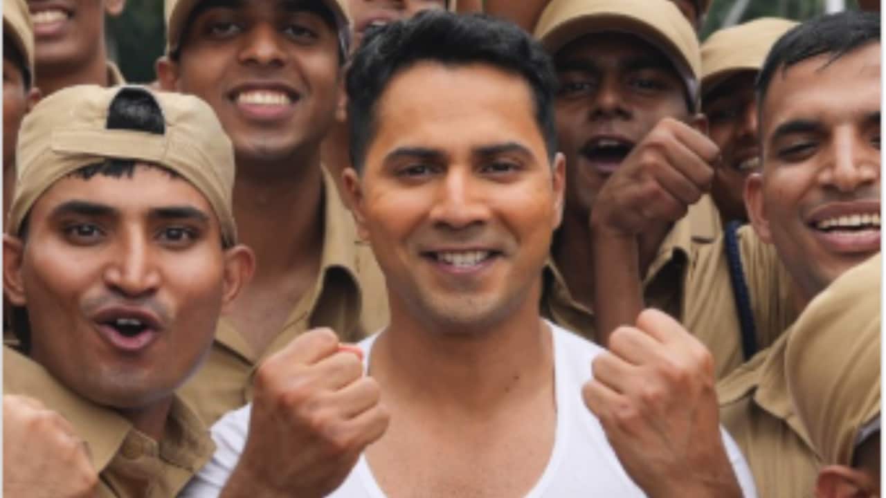 Varun Dhawan flexes with Army cadets on 'Border 2' set, does 50 push ups 