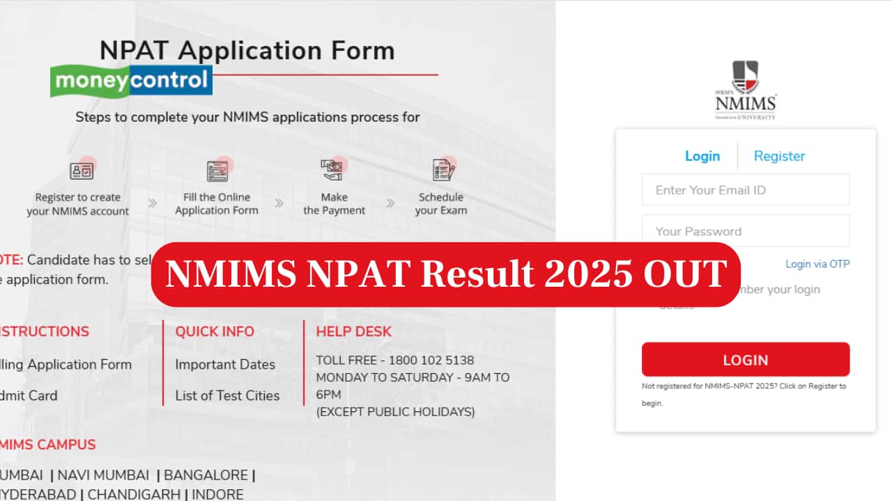 NMIMS NPAT Result 2025 OUT at npat.nmims.edu; direct link here