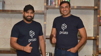 Indian cricketer Rohit Sharma with Dr. Ashvini Jakhar, Founder and CEO of Prozo