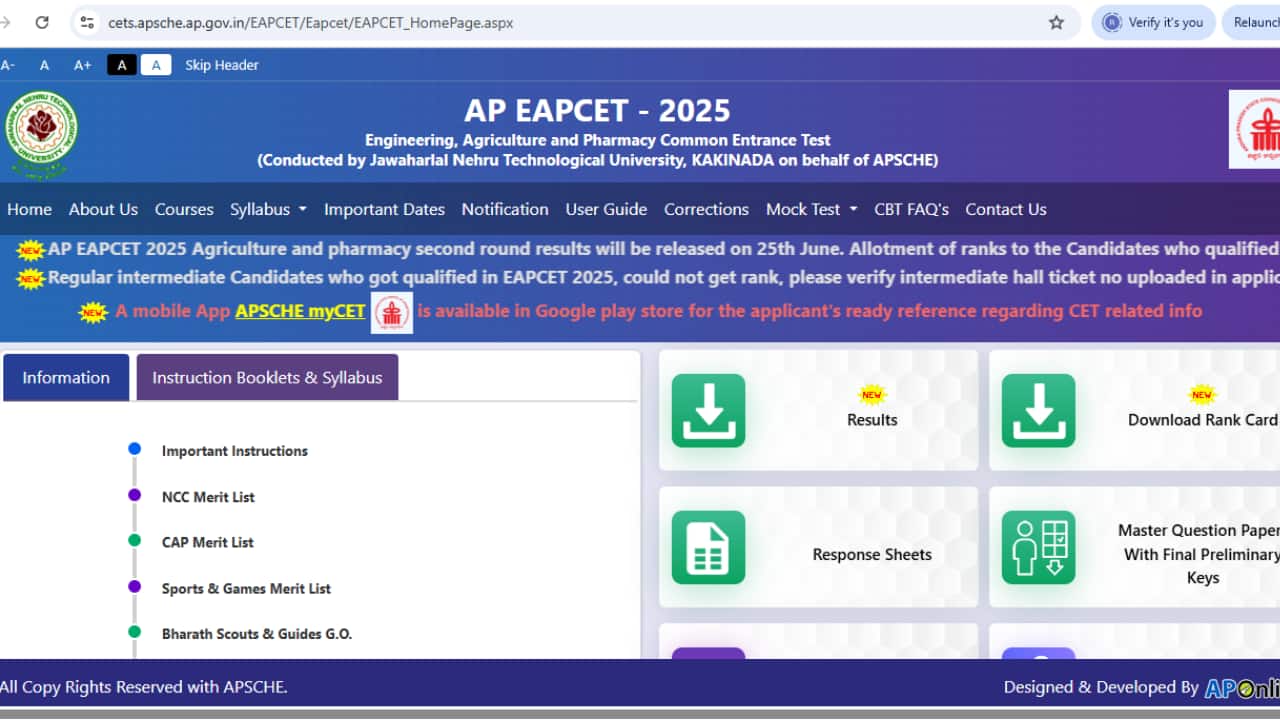 AP EAPCET 2025 Phase 2 seat allotment for agriculture, pharmacy to be released today at cets.apsche.ap.gov.in AP EAPCET 2025 Phase 2 seat allotment for agriculture, pharmacy to be released today at cets.apsche.ap.gov.in