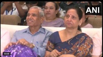 Shubhanshu Shukla’s Parents React as Axiom Mission 4 Takes Off (Image Credit: ANI)
