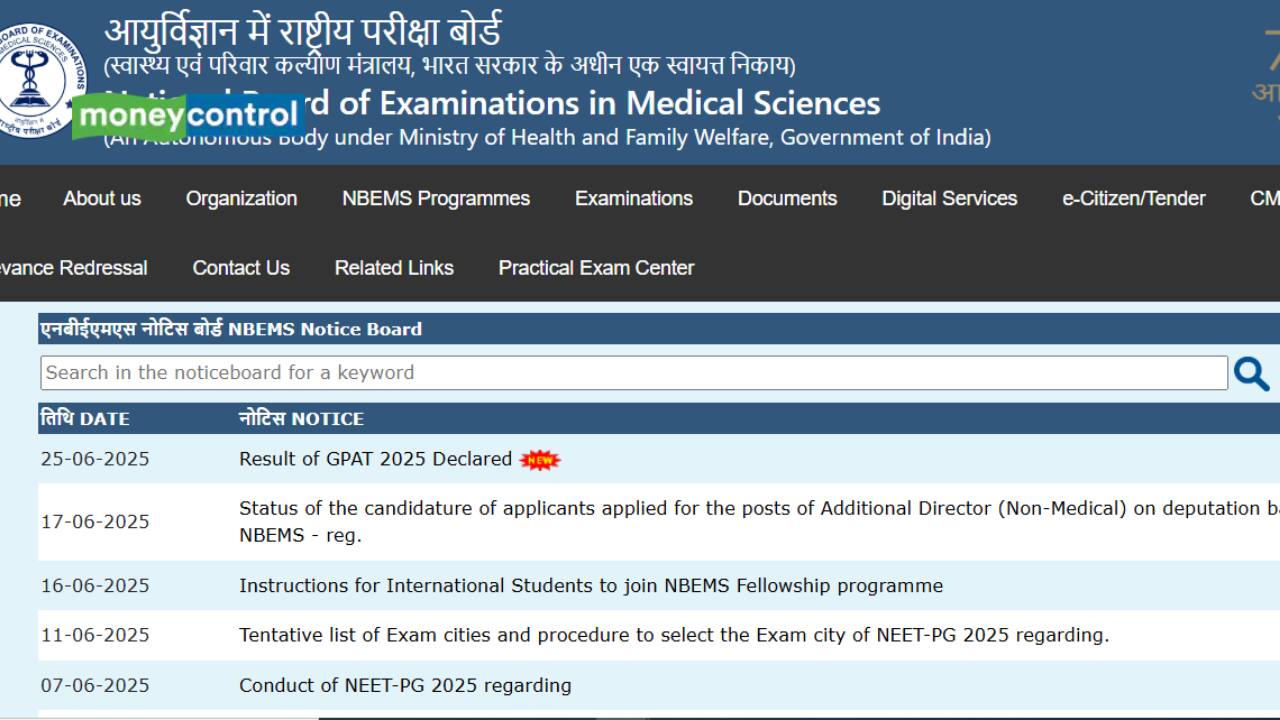 GPAT Result 2025 OUT at natboard.edu.in; Direct link to download here